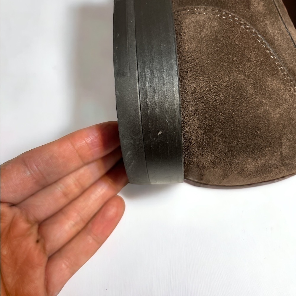 Santoni Faith Suede Loafer in Dark Brown-12 - Picture 11 of 15